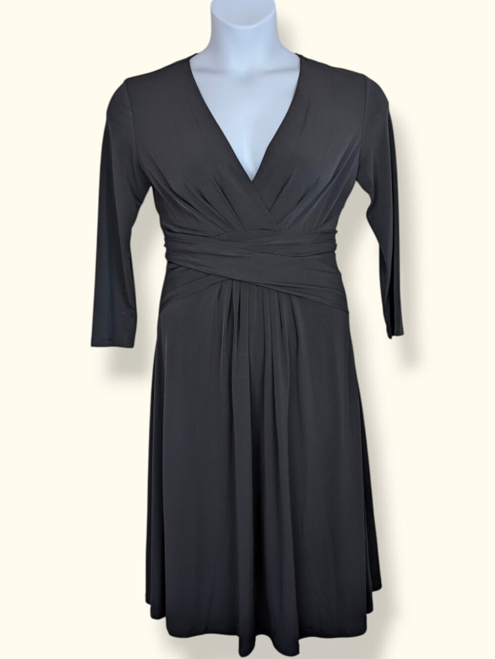 Classic Black V-Neck Wrap Dress
